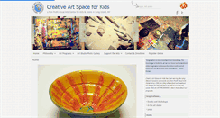 Desktop Screenshot of creativeartspaceforkids.org