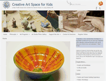 Tablet Screenshot of creativeartspaceforkids.org